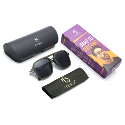 Eyejack Olive Wayfarer Polarized Sunglasses for Men & Women (7503PCL1280)