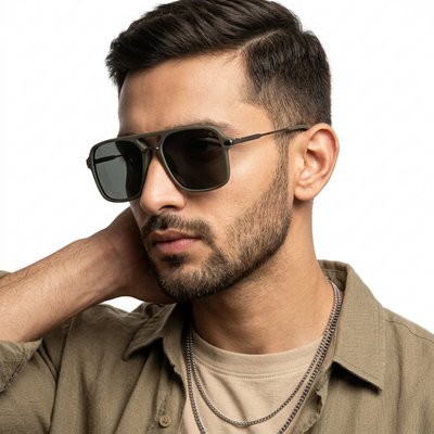 Eyejack Olive Wayfarer Polarized Sunglasses for Men & Women (7503PCL1280)