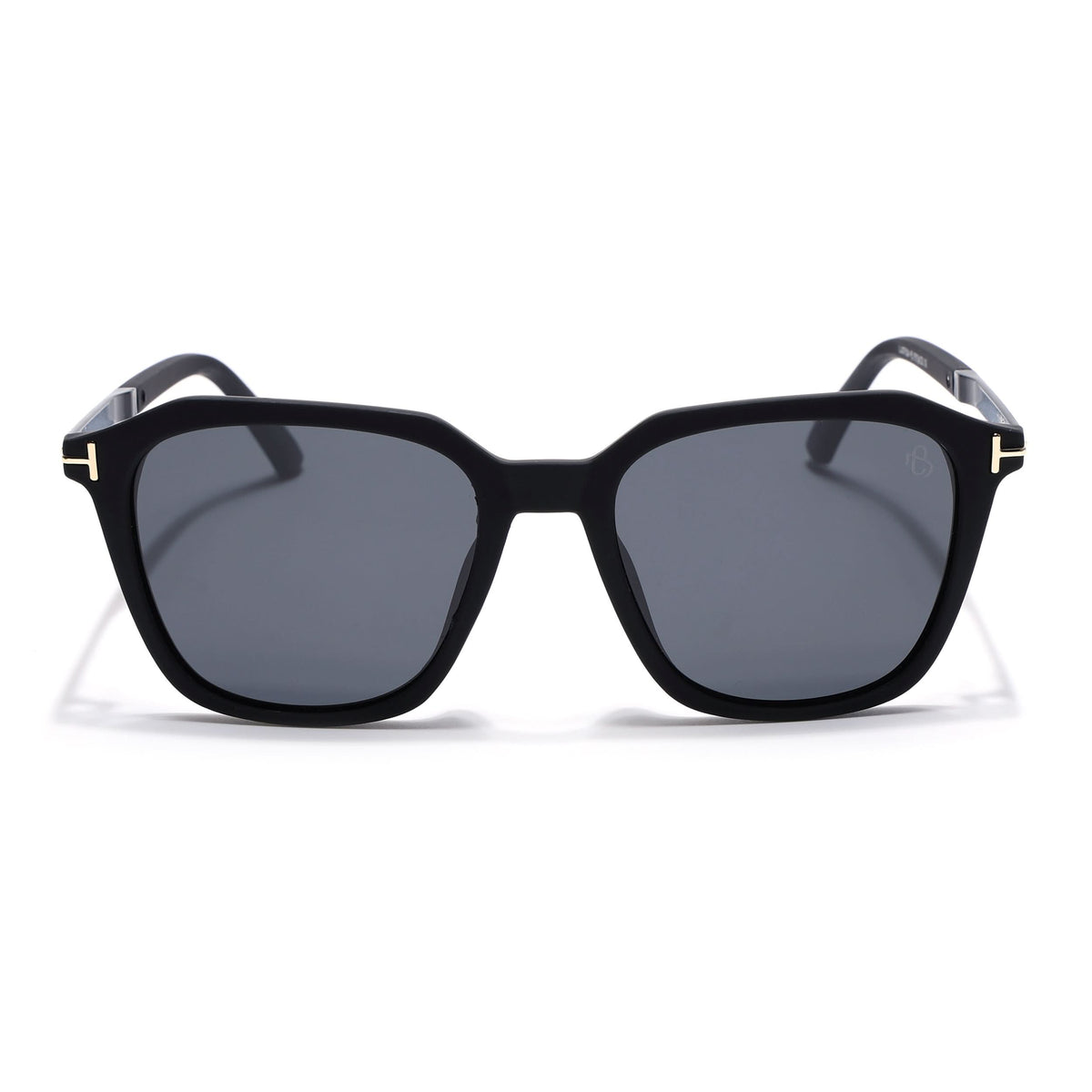 Eyejack Black Square Polarized Sunglasses for Men & Women (7524PCL1267)