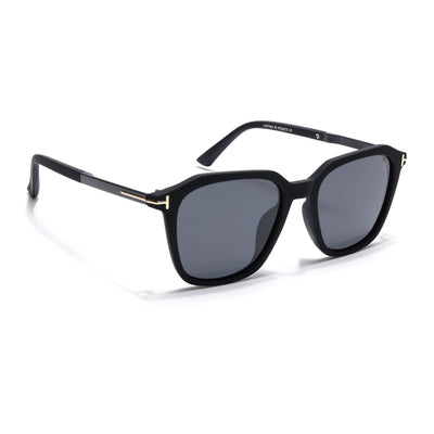 Eyejack Black Square Polarized Sunglasses for Men & Women (7524PCL1267)