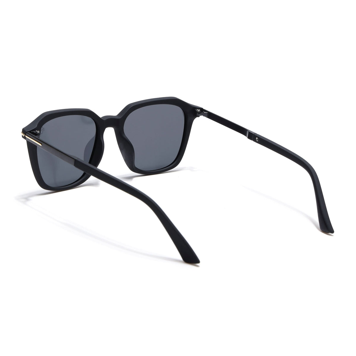 Eyejack Black Square Polarized Sunglasses for Men & Women (7524PCL1267)