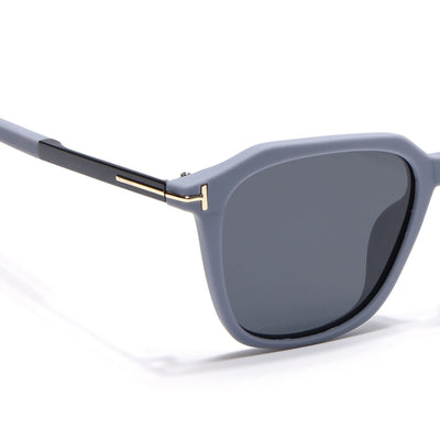 Eyejack Grey Square Polarized Sunglasses for Men & Women (7524PCL1268)