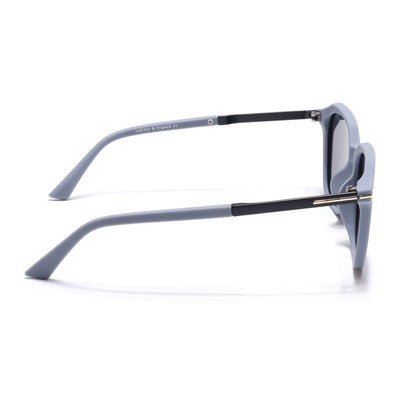 Eyejack Grey Square Polarized Sunglasses for Men & Women (7524PCL1268)