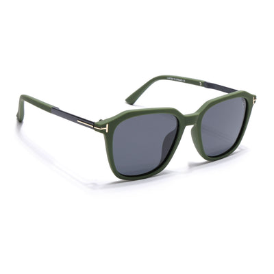 Eyejack Green Square Polarized Sunglasses for Men & Women (7524PCL1272)