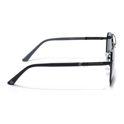 Eyejack Black Aviator Polarized Sunglasses for Men & Women (8008PCL839)