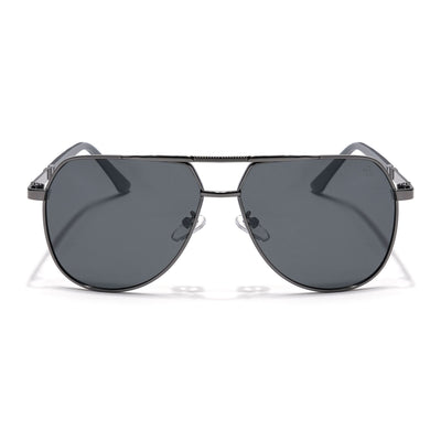 Eyejack Grey Aviator Polarized Sunglasses for Men & Women (8008PCL840)