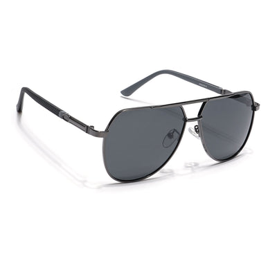 Eyejack Grey Aviator Polarized Sunglasses for Men & Women (8008PCL840)