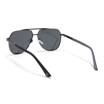 Eyejack Grey Aviator Polarized Sunglasses for Men & Women (8008PCL840)