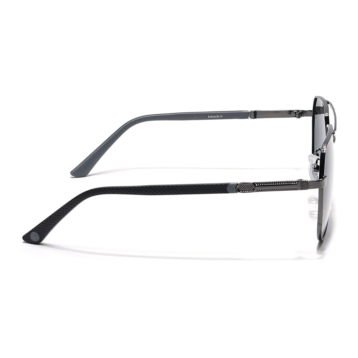 Eyejack Grey Aviator Polarized Sunglasses for Men & Women (8008PCL840)