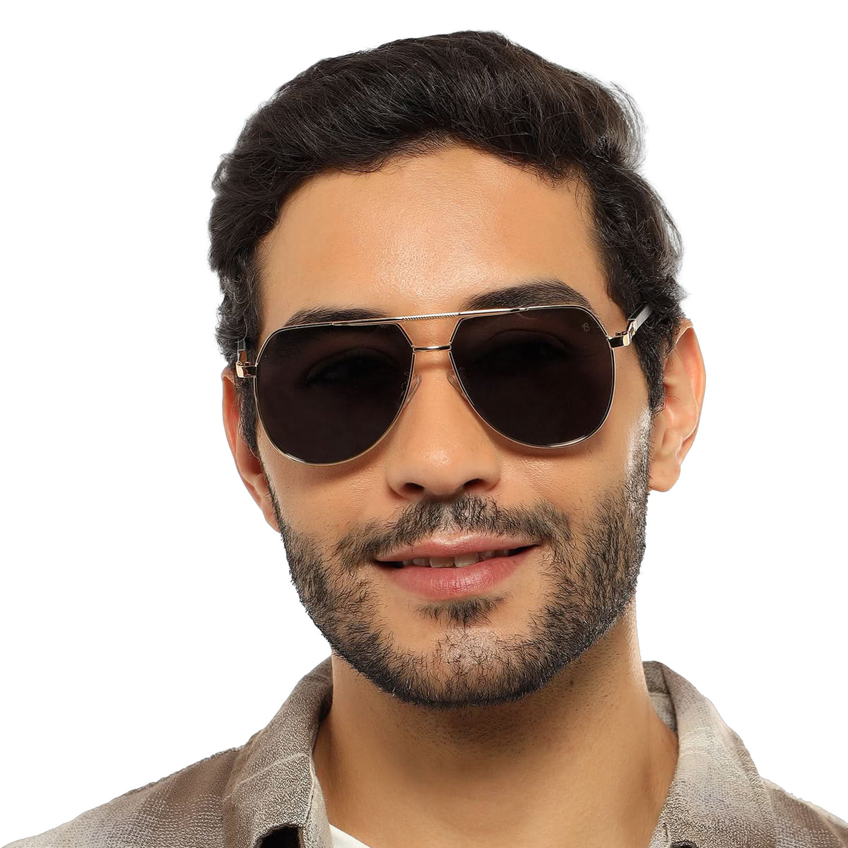 Eyejack Golden Aviator Polarized Sunglasses for Men & Women (8008PCL841)