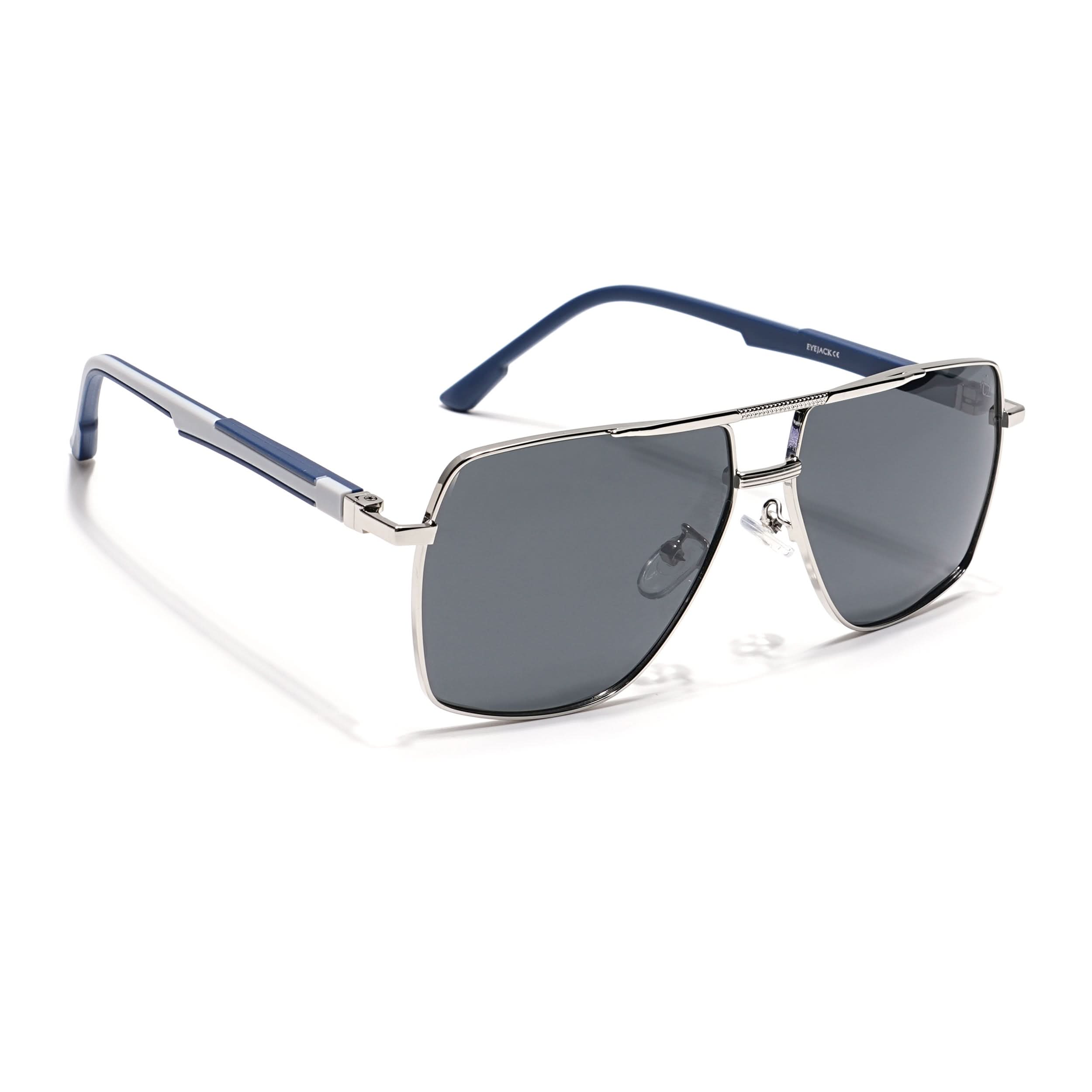 Eyejack Aviator Polarized Sunglasses for Men & Women (Black Lens