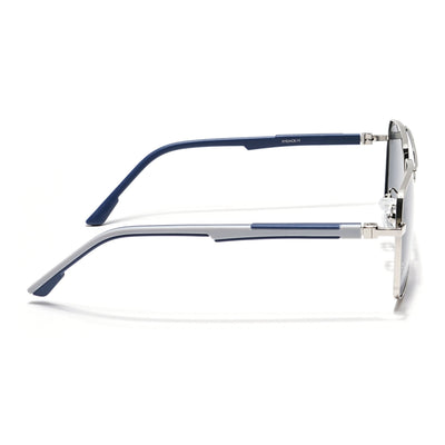 Eyejack Aviator Polarized Sunglasses for Men & Women (Black Lens | Sliver Frame - 8015PCL825)