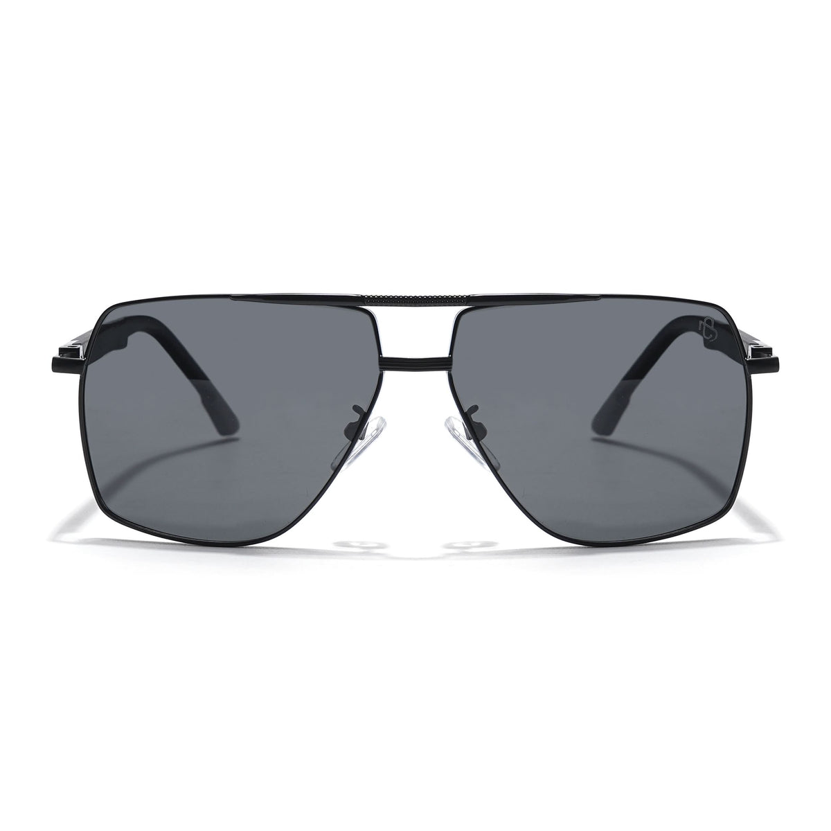 Eyejack Aviator Polarized Sunglasses for Men & Women (Black Lens | Black Frame - 8015PCL752)