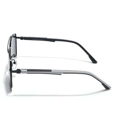 Eyejack Aviator Polarized Sunglasses for Men & Women (Black Lens | Black Frame - 8015PCL752)