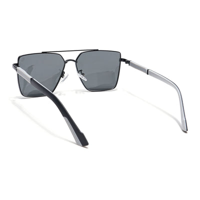 Eyejack Black Square Polarized Sunglasses for Men & Women (8016PCL903)