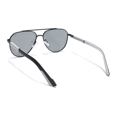 Rover - Black Aviator Polarized Sunglasses (8017PCL876)