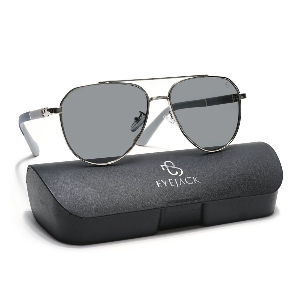Rover - Silver Aviator Polarized Sunglasses (8017PCL877)