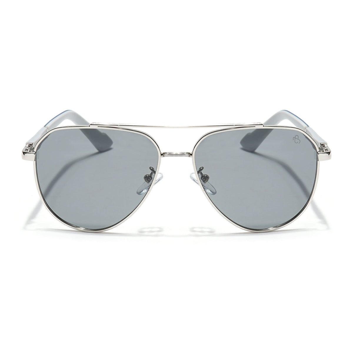 Rover - Silver Aviator Polarized Sunglasses (8017PCL877)
