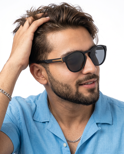 Eyejack Black Round Sunglasses for Men & Women (8018CL1047)