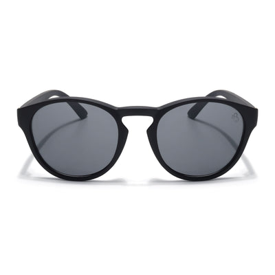 Eyejack Black Round Sunglasses for Men & Women (8018CL1047)