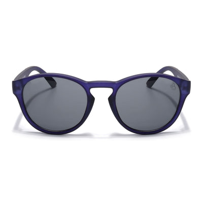 Eyejack Blue Round Sunglasses for Men & Women (8018CL1048)