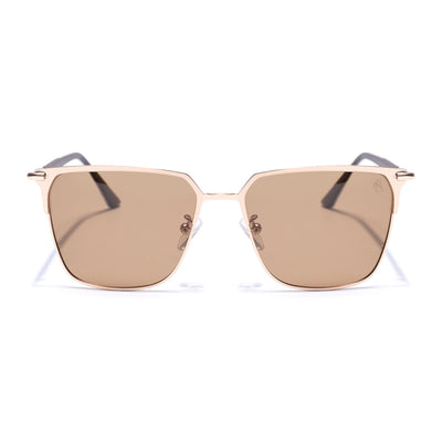 Valor - Square Polarized Sunglasses (Brown Lens | Rose Golden Frame - 8021PCL777)