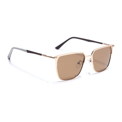 Valor - Square Polarized Sunglasses (Brown Lens | Rose Golden Frame - 8021PCL777)