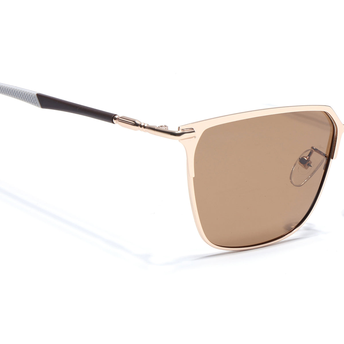 Valor - Square Polarized Sunglasses (Brown Lens | Rose Golden Frame - 8021PCL777)