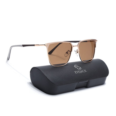 Valor - Square Polarized Sunglasses (Brown Lens | Rose Golden Frame - 8021PCL777)