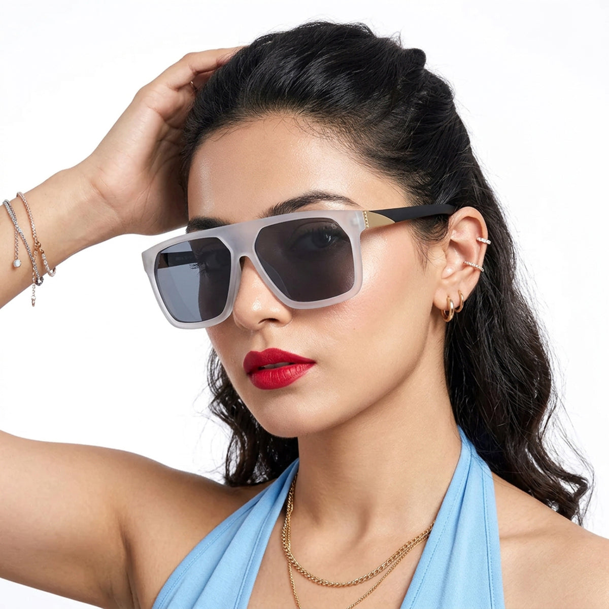 Eyejack Grey Wayfarer Sunglasses for Men & Women (8024CL1052)