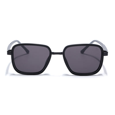 Eyejack Black Square Sunglasses for Men & Women (80809CL2128)