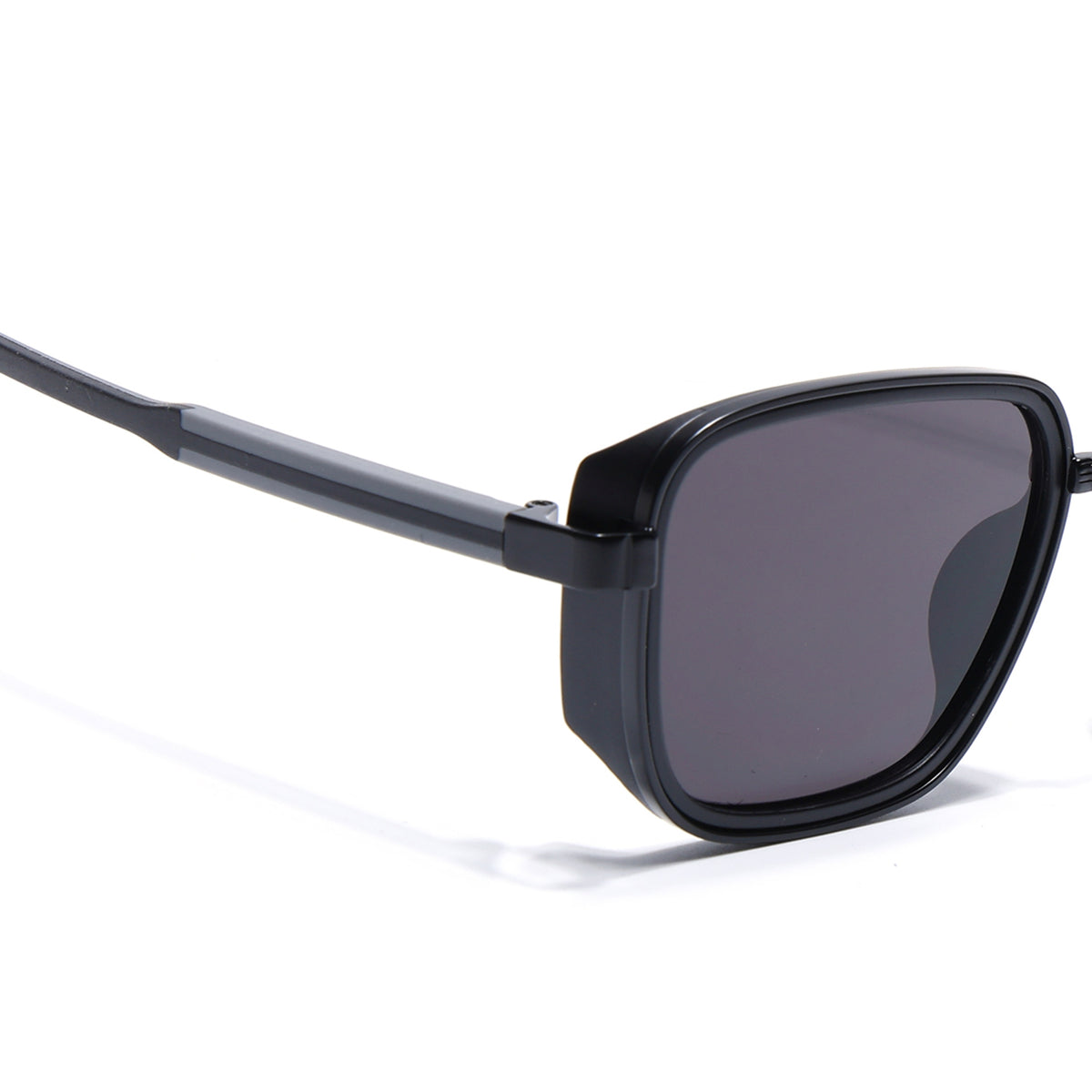 Eyejack Black Square Sunglasses for Men & Women (80809CL2128)