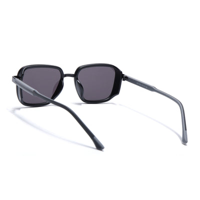 Eyejack Black Square Sunglasses for Men & Women (80809CL2128)