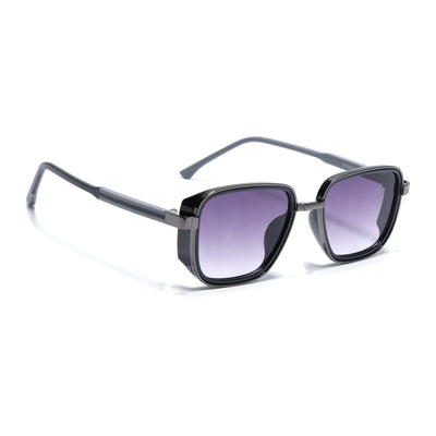 Eyejack Dark Grey Square Sunglasses for Men & Women (80809CL2129)