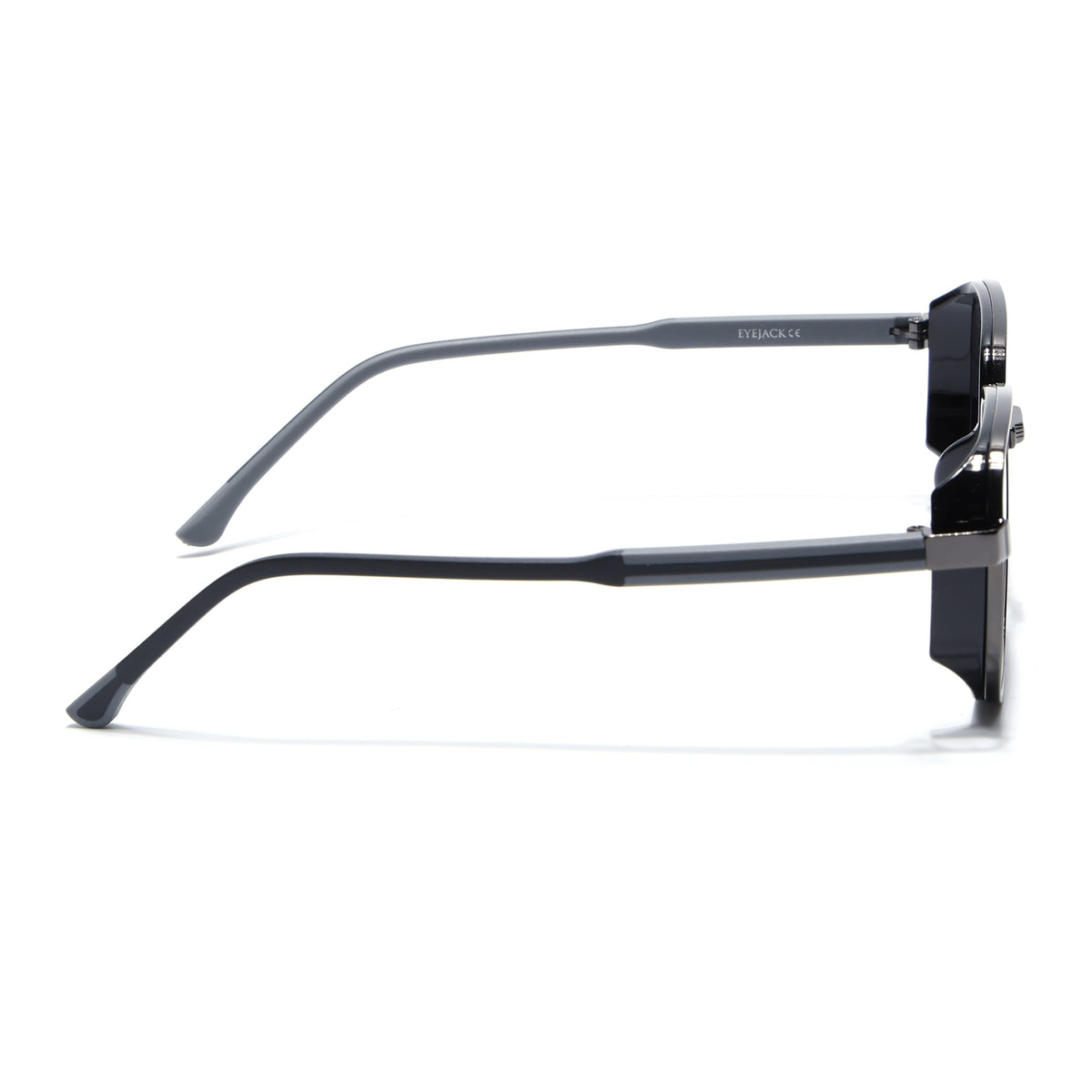 Eyejack Dark Grey Square Sunglasses for Men & Women (80809CL2129)