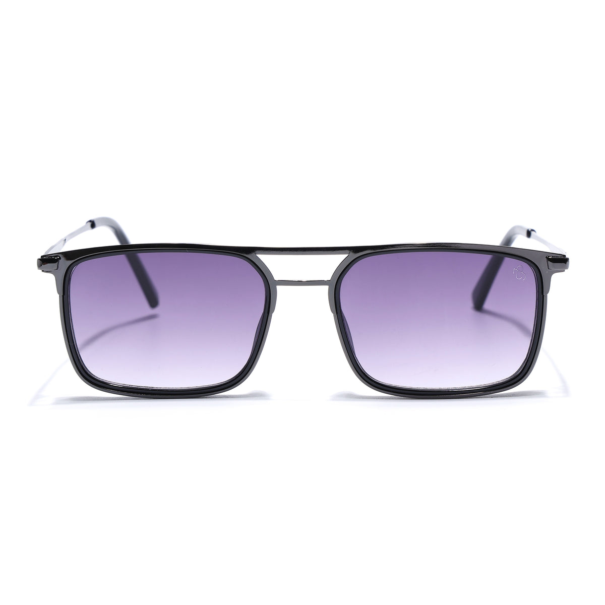 Eyejack Dark Grey Rectangle Sunglasses for Men & Women (80768CL2132)