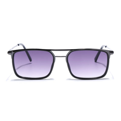 Eyejack Dark Grey Rectangle Sunglasses for Men & Women (80768CL2132)