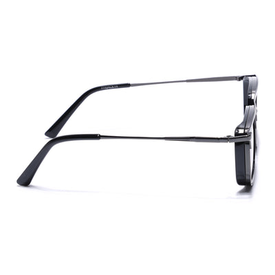 Eyejack Dark Grey Rectangle Sunglasses for Men & Women (80768CL2132)