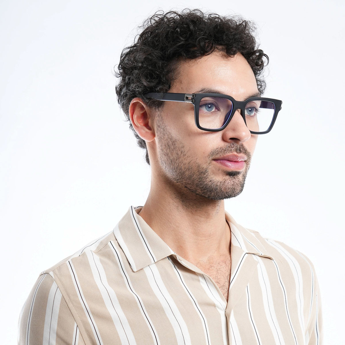 Sonic - Matt Black Square Eyeglasses I 82102CL584-C2