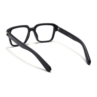 Eyejack Wolf Matt Black Square Eyeglasses for Men & Women (82110FCL1303-C2)