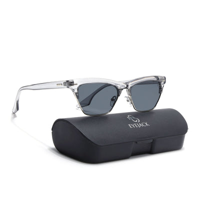 Eyejack Grey Cateye Sunglasses for Women (8583CL1250)