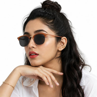 Eyejack Brown Cateye Sunglasses for Women (8583CL1253)