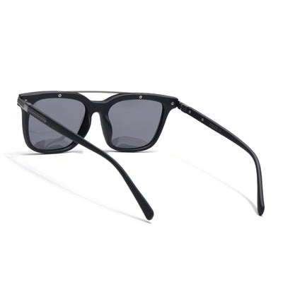 Eyejack Black Wayfarer Polarized Sunglasses for Men & Women (868PCL2137)