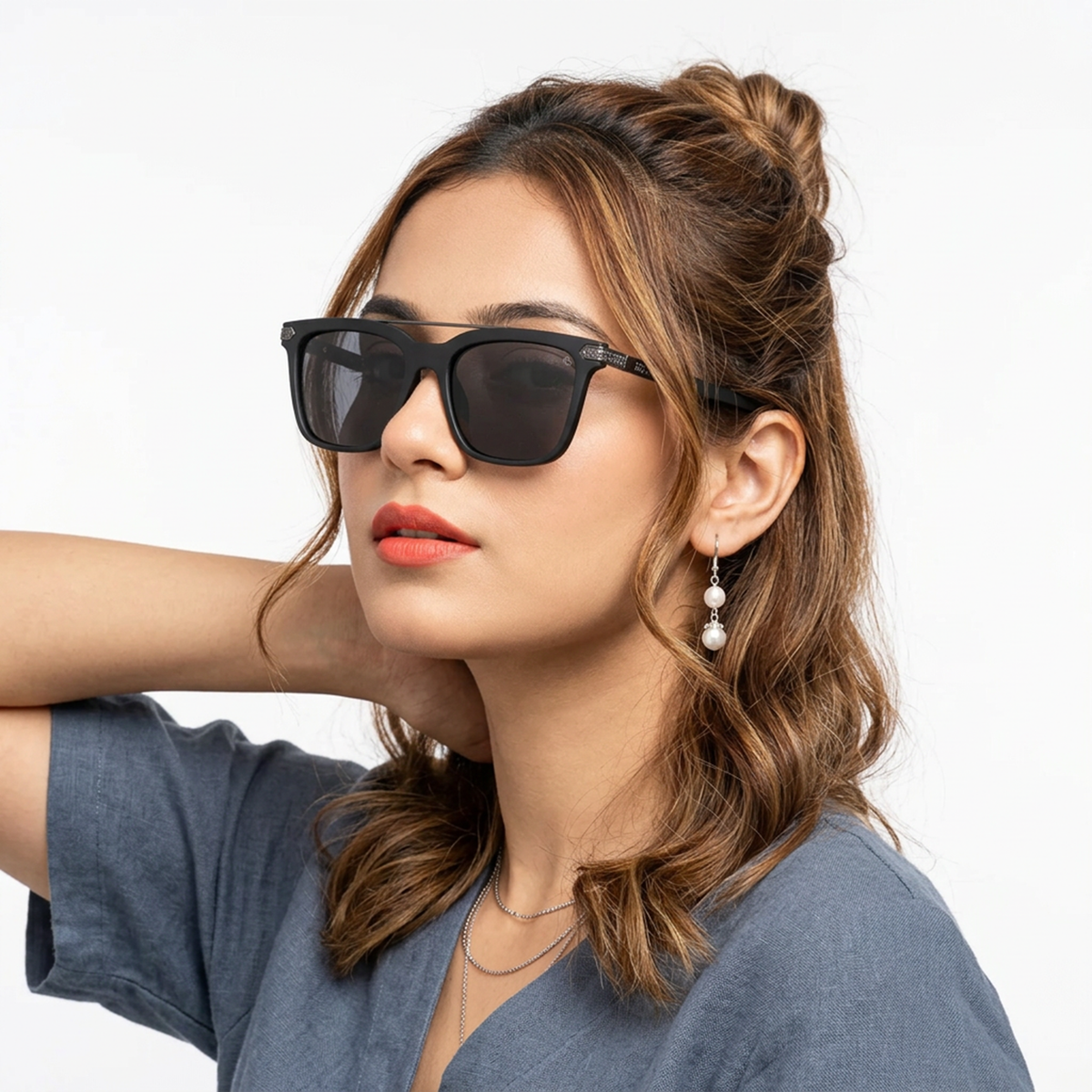 Eyejack Black Wayfarer Polarized Sunglasses for Men & Women (868PCL2137)