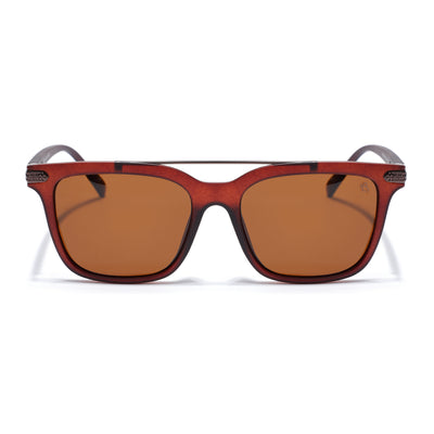 Eyejack Brown Wayfarer Polarized Sunglasses for Men & Women (868PCL2139)