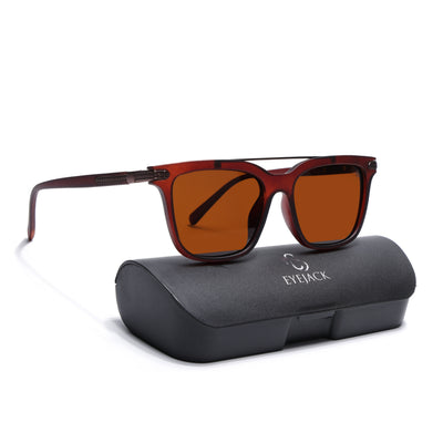 Eyejack Brown Wayfarer Polarized Sunglasses for Men & Women (868PCL2139)