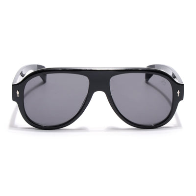 Eyejack Black Oversize Sunglasses for Men & Women (8821CL1094)