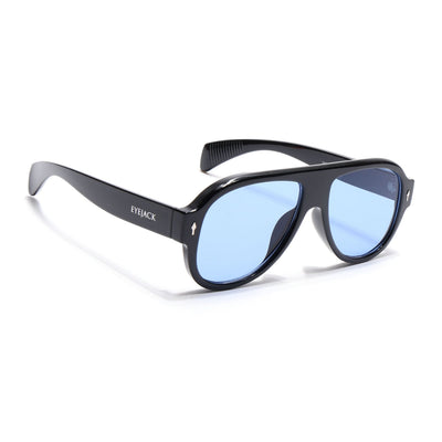 Eyejack Black Oversize Sunglasses for Men & Women (8821CL1096)
