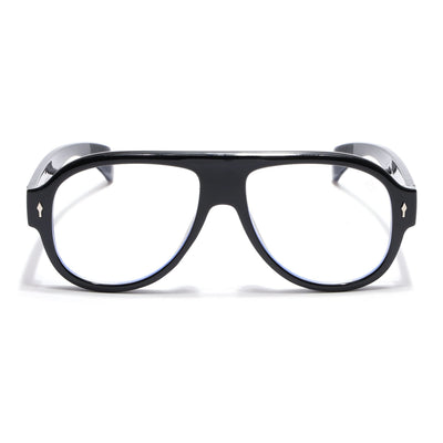 Eyejack Black Oversize Sunglasses for Men & Women (8821CL1097)