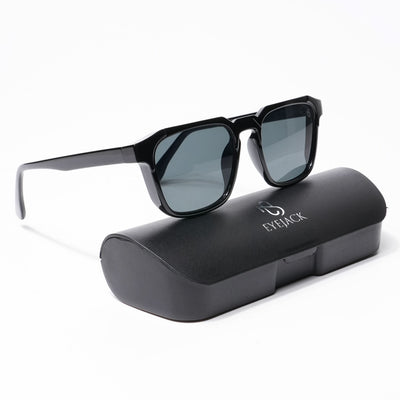 Eyejack Square Sunglasses for Men & Women (Black Lens | Shine Black Frame - 89133CL547-C1)